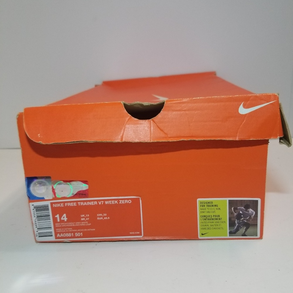 NIKE FREE TRAINER V7 ZERO TCU Size 14 Horned frogs - Picture 7 of 7